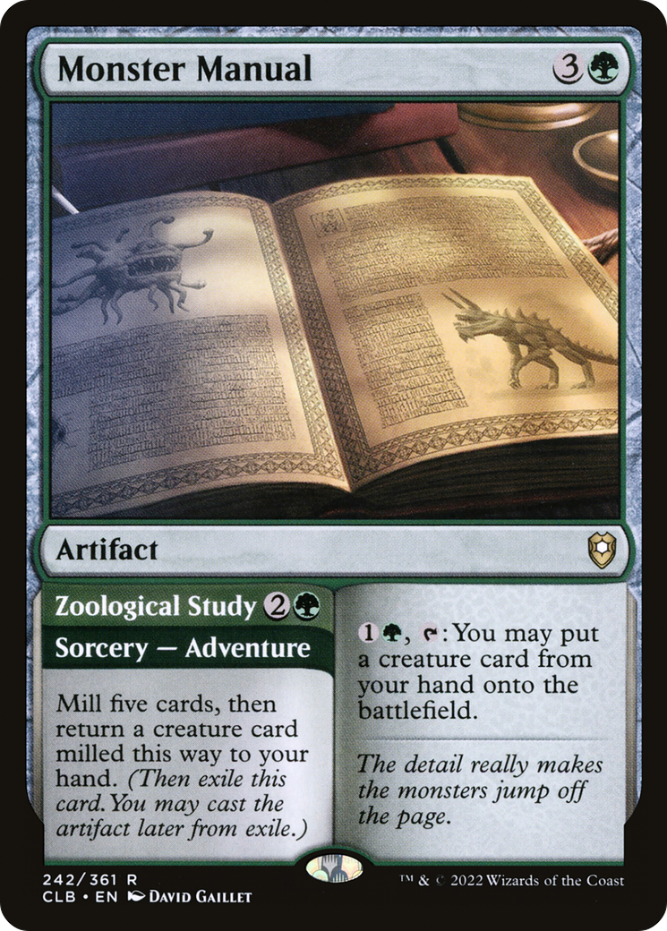 Monster Manual // Zoological Study | Commander Legends: Battle for Baldur's Gate #242