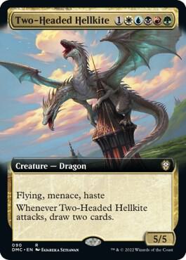 Two-Headed Hellkite (Extended Art) | Commander: Dominaria United #90