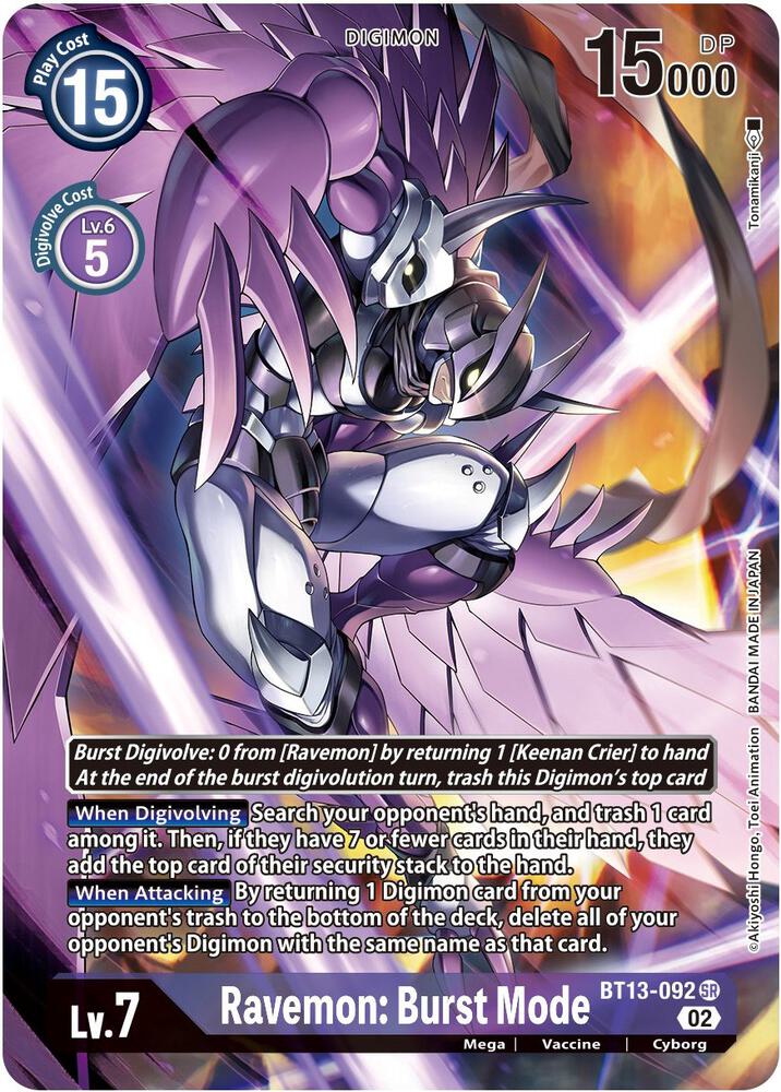 Ravemon: Burst Mode (Alternate Art) | Versus Royal Knights #BT13-092 SR