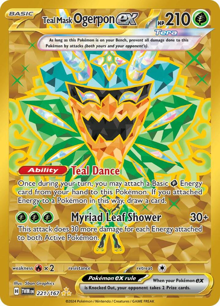 Teal Mask Ogerpon ex - 221/167 | SV06: Twilight Masquerade #221/167