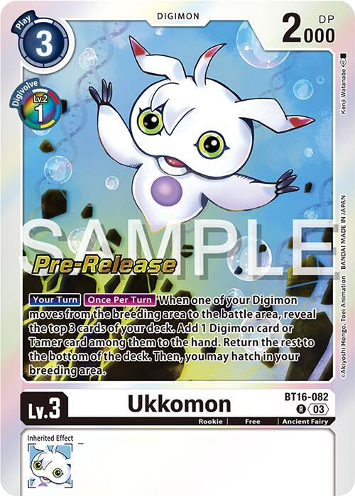 Ukkomon | Beginning Observer Pre-Release Cards #BT16-082 R