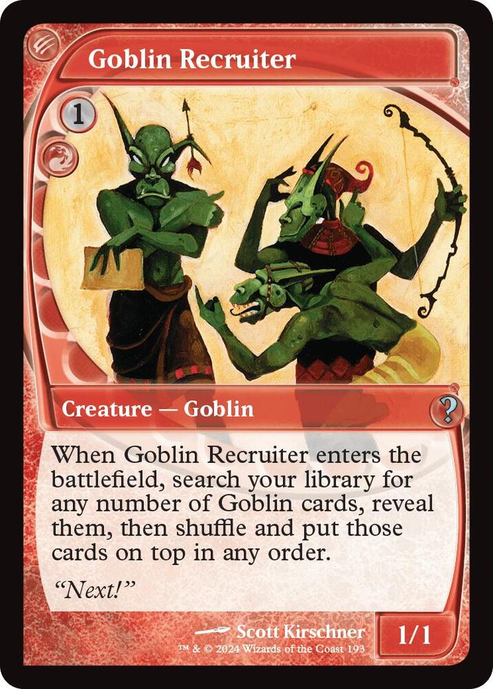 Goblin Recruiter (Future Sight) | Mystery Booster 2 #193