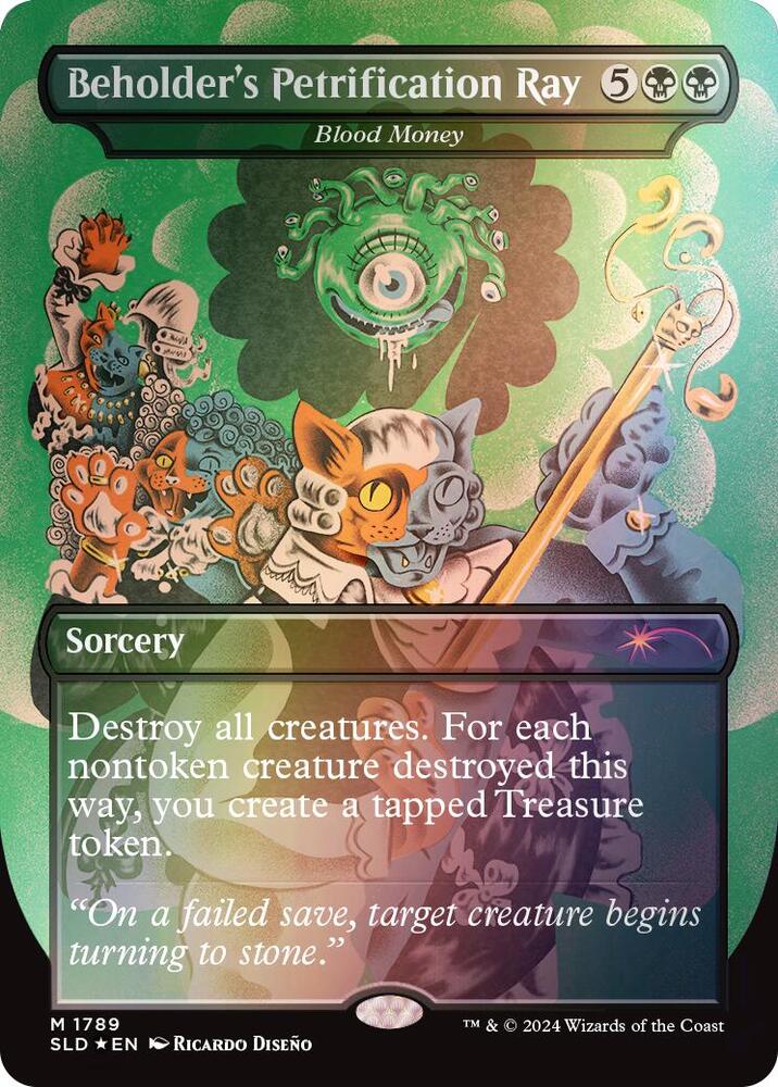 Beholder's Petrification Ray - Blood Money (Rainbow Foil) | Secret Lair Drop Series #1789