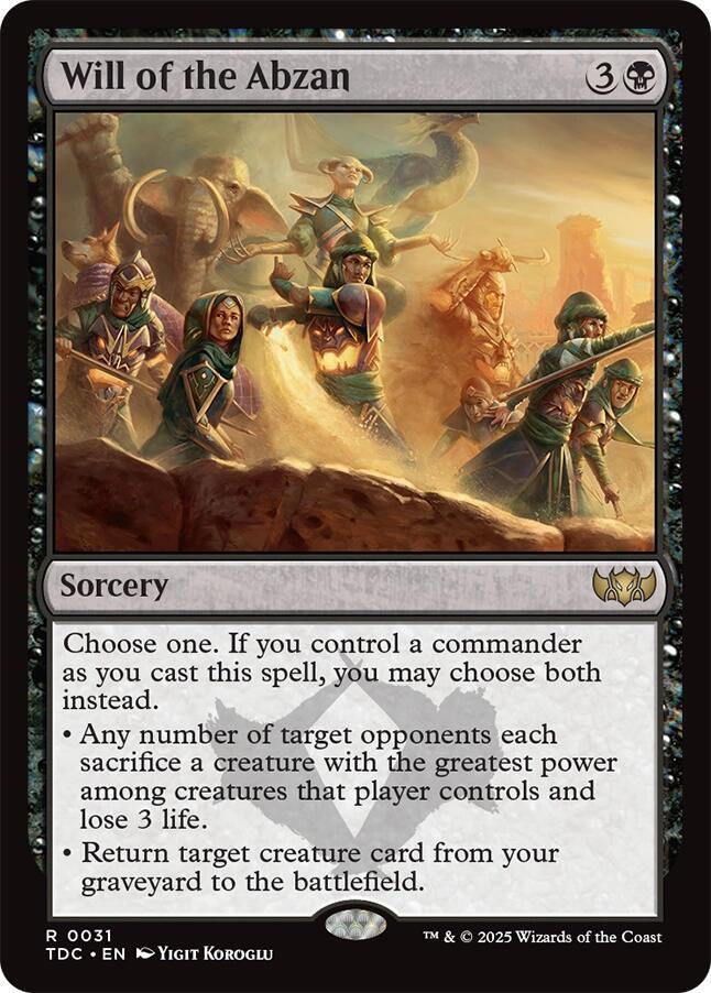 Will of the Abzan | Commander: Tarkir: Dragonstorm #31