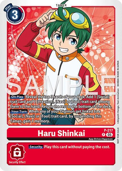 Haru Shinkai (Official Store Tournament 2026 Vol. 1) | Digimon Promotion Cards #P-217 P