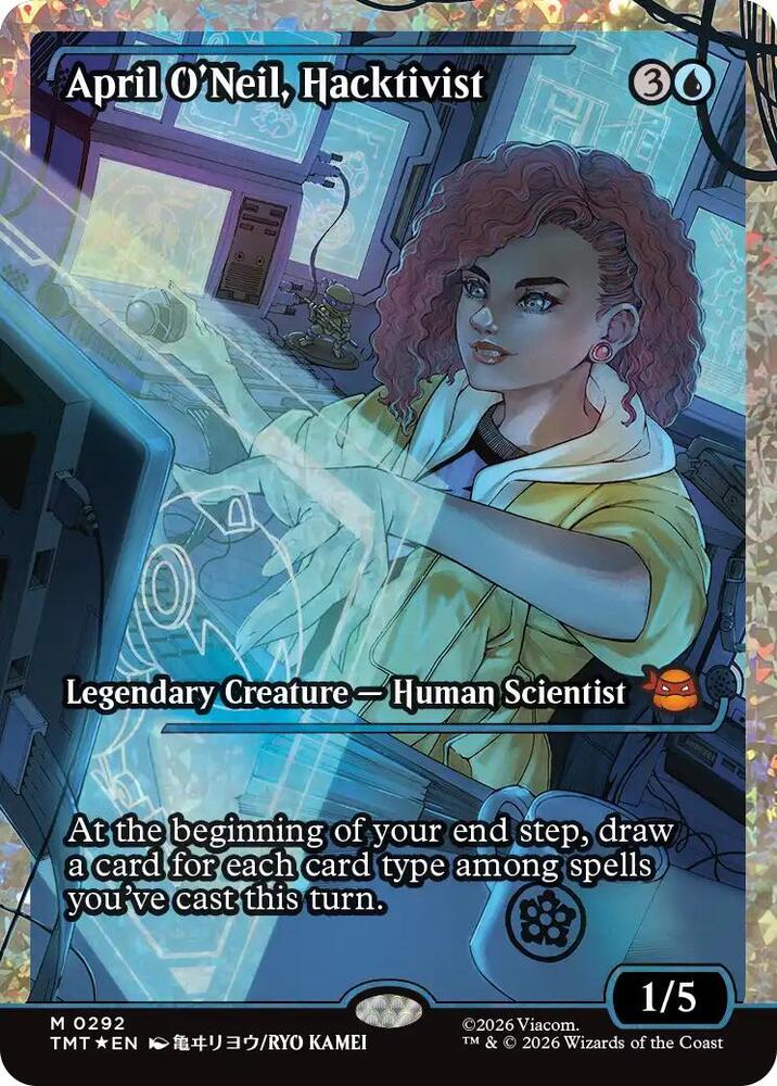 April O'Neil, Hacktivist (0292) (Showcase) (Fracture Foil) | Teenage Mutant Ninja Turtles #292