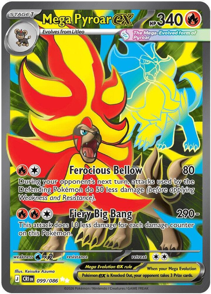 Mega Pyroar ex - 099/086 | ME04: Chaos Rising #099/086