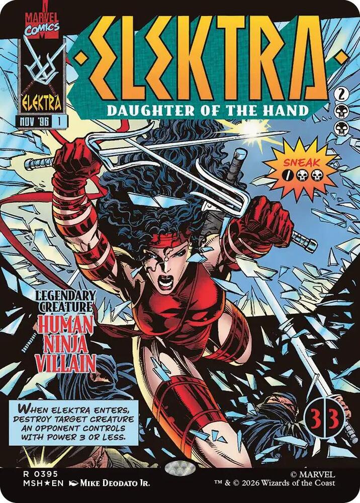 Elektra, Daughter of the Hand (Borderless) (0395) | Marvel Super Heroes #395