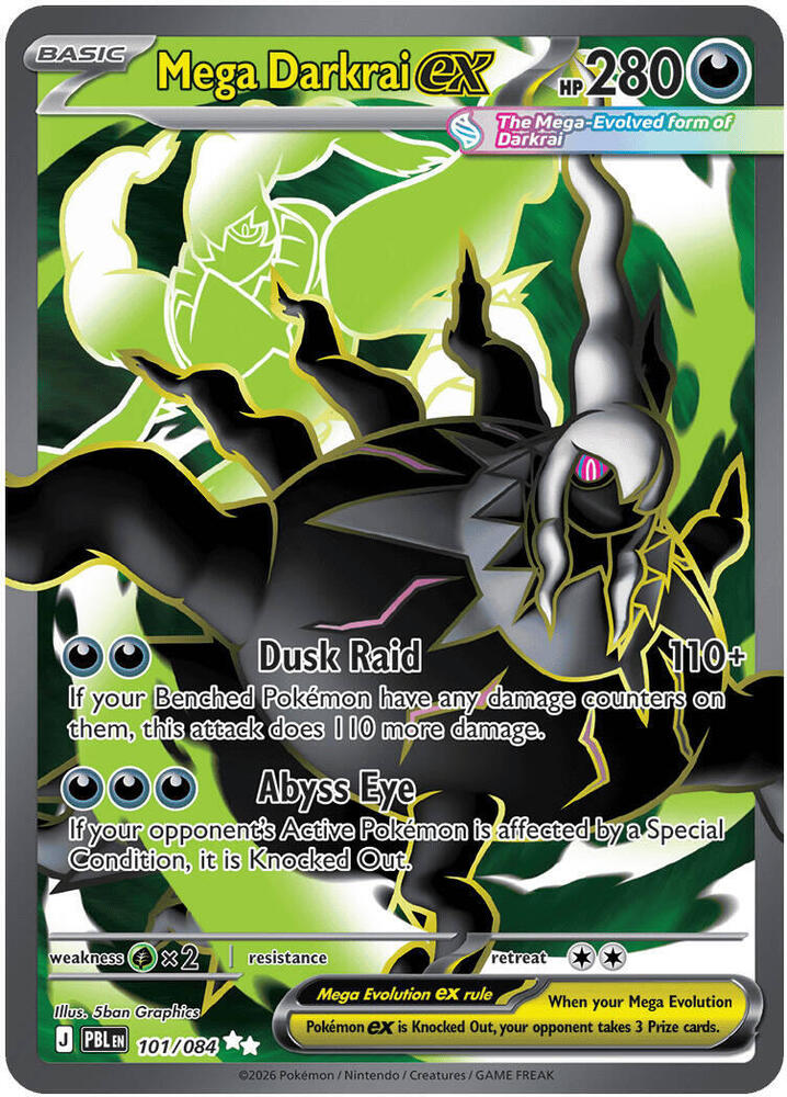 Mega Darkrai ex - 101/084 | ME05: Pitch Black #101/084