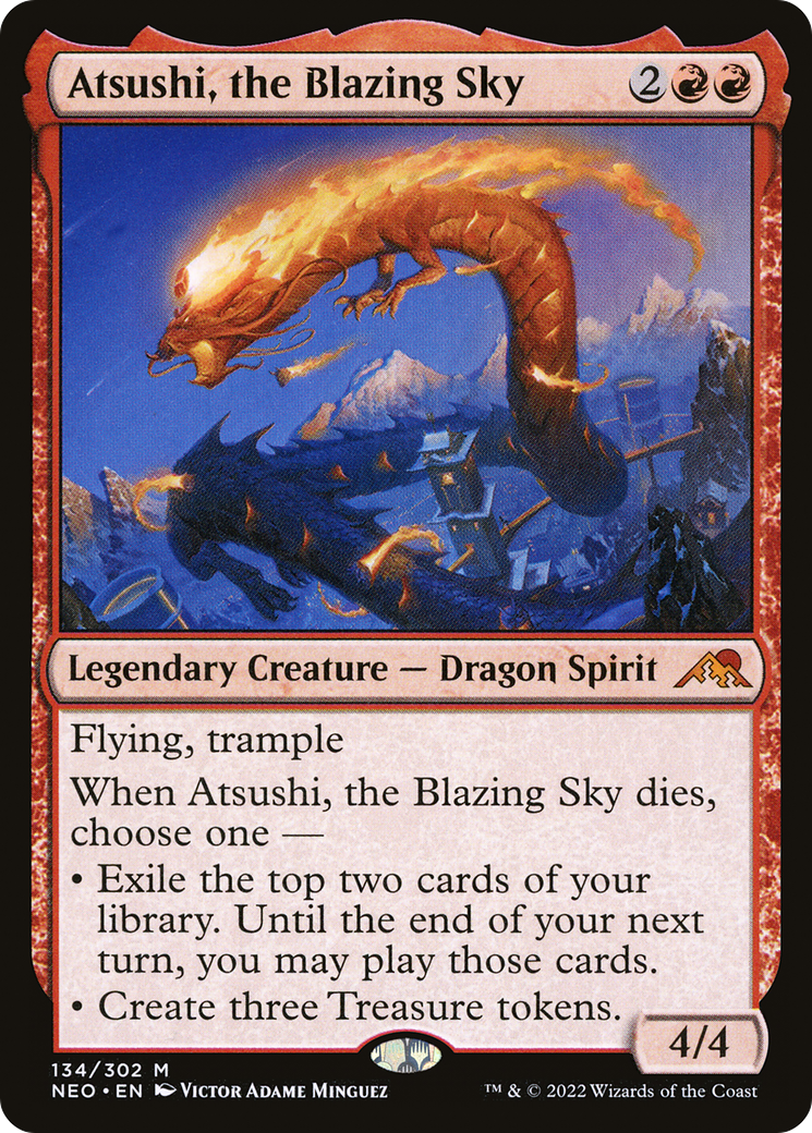 Atsushi, the Blazing Sky | Kamigawa: Neon Dynasty #134