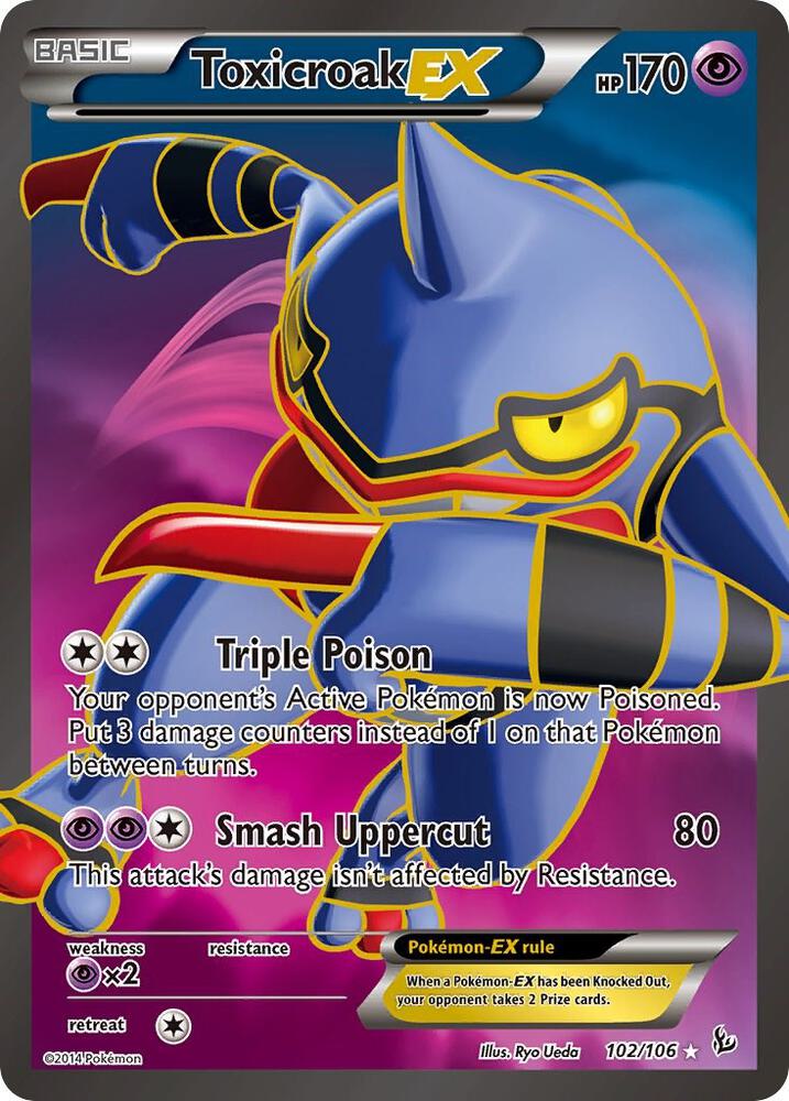 Toxicroak EX (102 Full Art) | XY - Flashfire #102/106