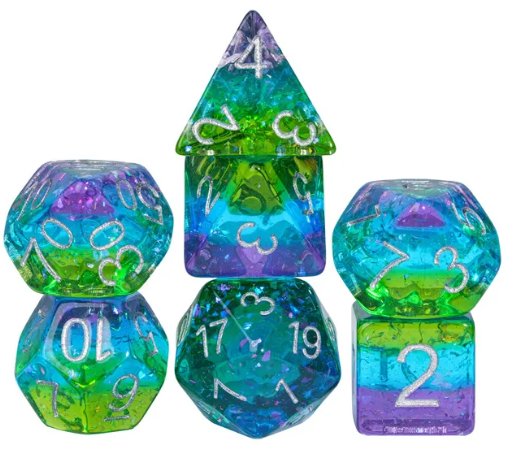 Resin Layered Glitter Dice
