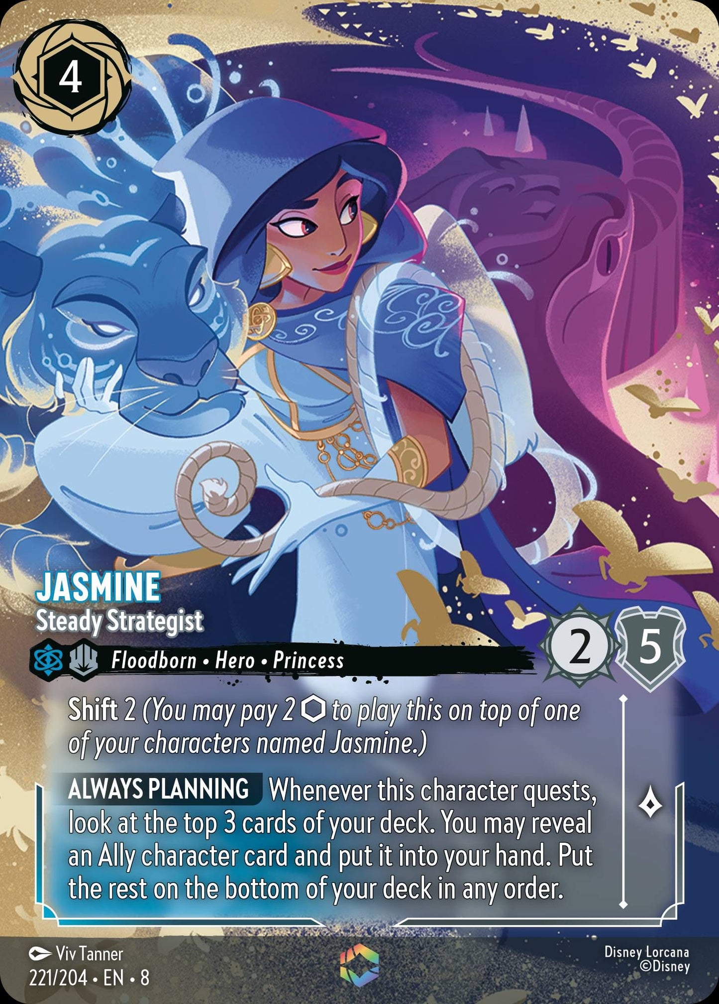 Jasmine - Steady Strategist | Reign of Jafar #221 (Enchanted)