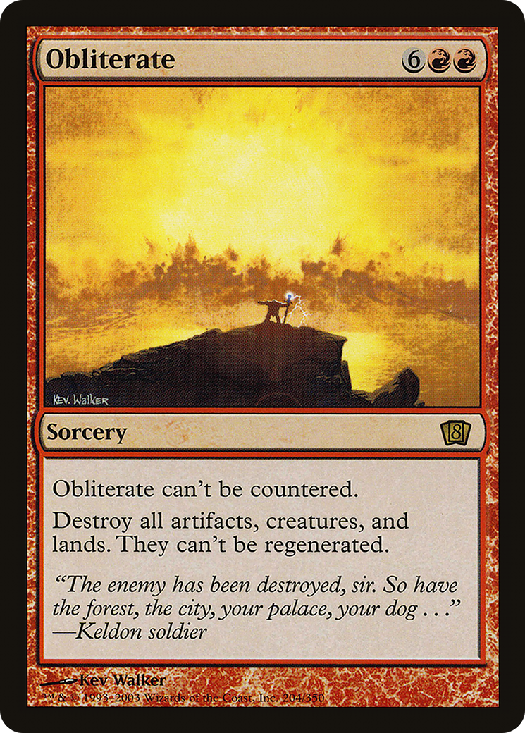 Obliterate | Eighth Edition #204s [foil]