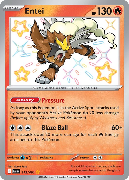 Entei | Paldean Fates #112 [holofoil]