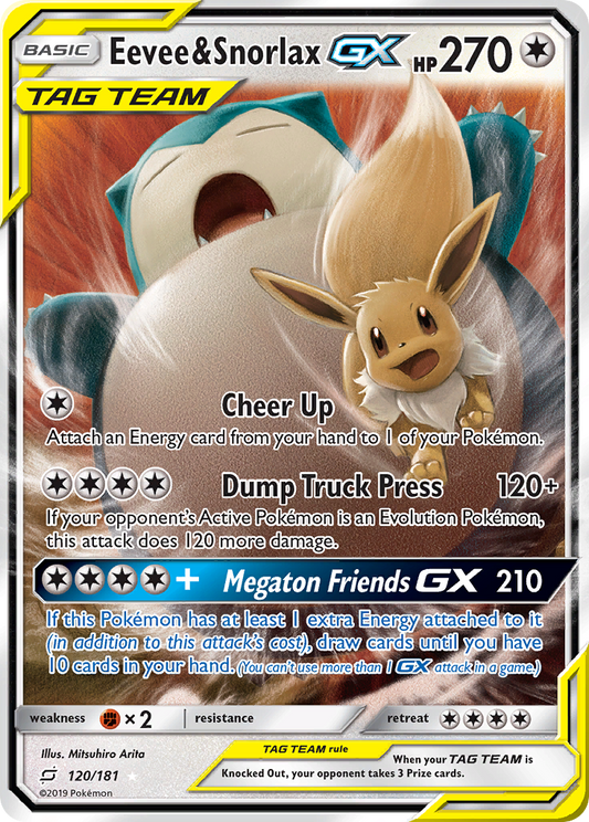 Eevee & Snorlax-GX | Team Up #120 [holofoil]