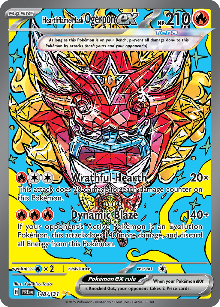 Hearthflame Mask Ogerpon ex | Prismatic Evolutions #148 [holofoil]