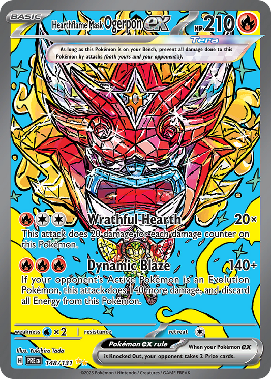 Hearthflame Mask Ogerpon ex | Prismatic Evolutions #148 [holofoil]