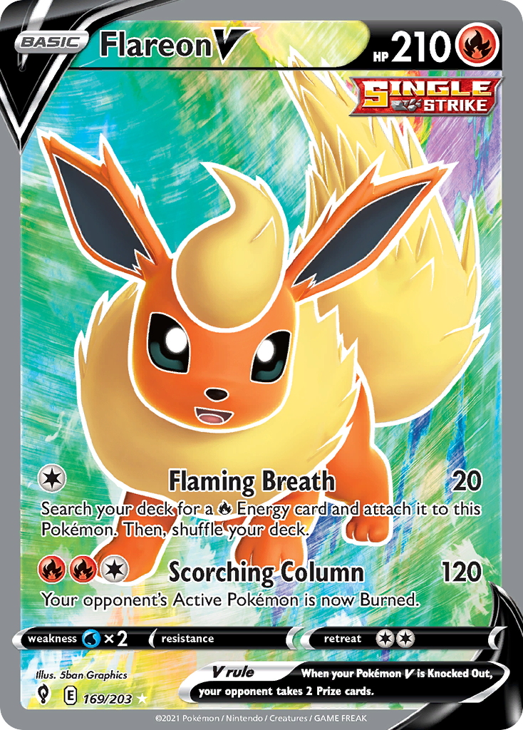 Flareon V | Evolving Skies #169 [holofoil]