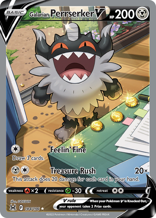 Galarian Perrserker V | Lost Origin #184 [holofoil]