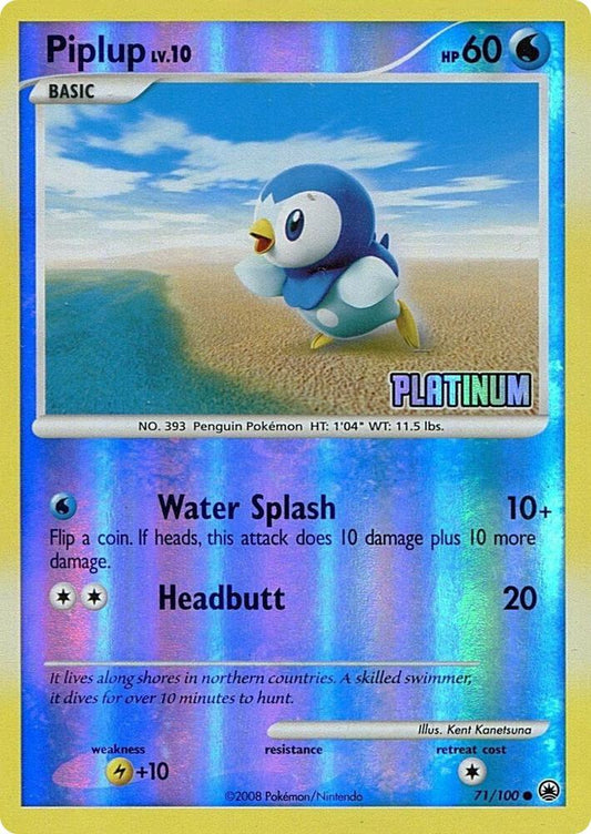 Piplup - 71/100 [Platinum] | Burger King Promos #071/100