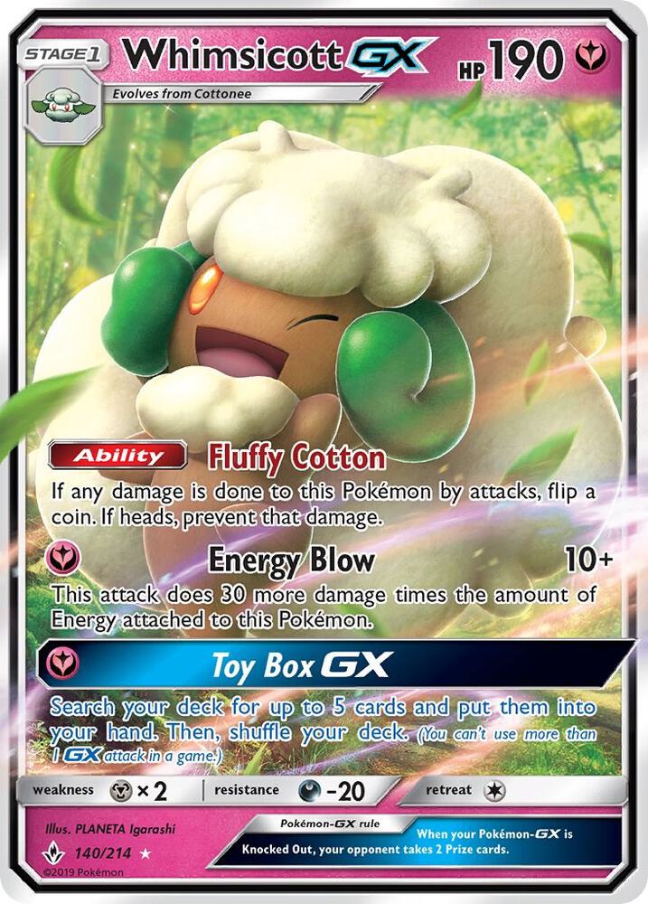 Whimsicott GX | SM - Unbroken Bonds #140/214