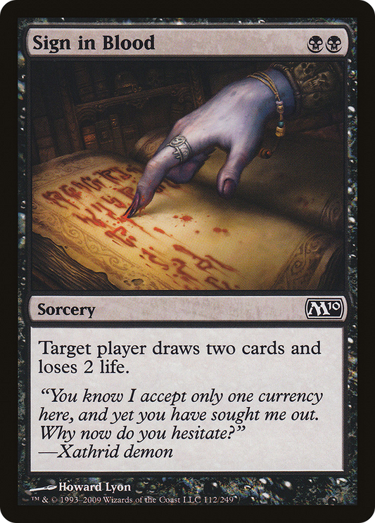 Sign in Blood | Magic 2010 #112 [foil]