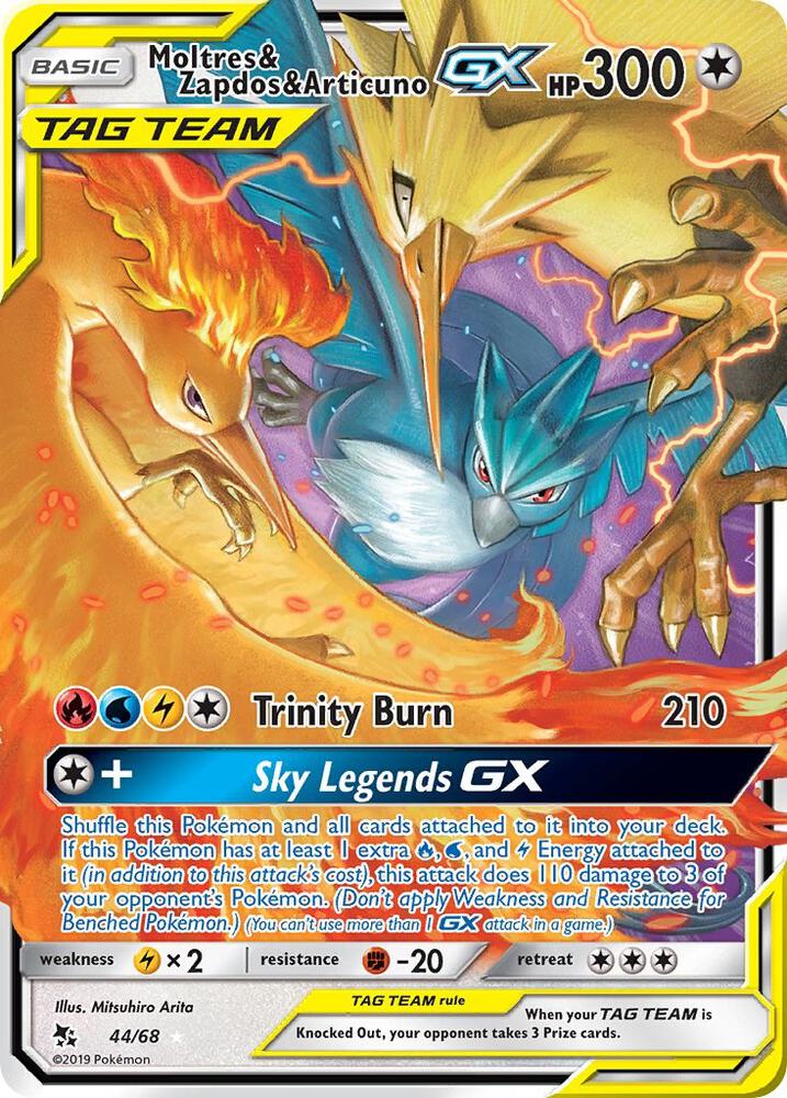 Moltres & Zapdos & Articuno GX | Hidden Fates #44/68