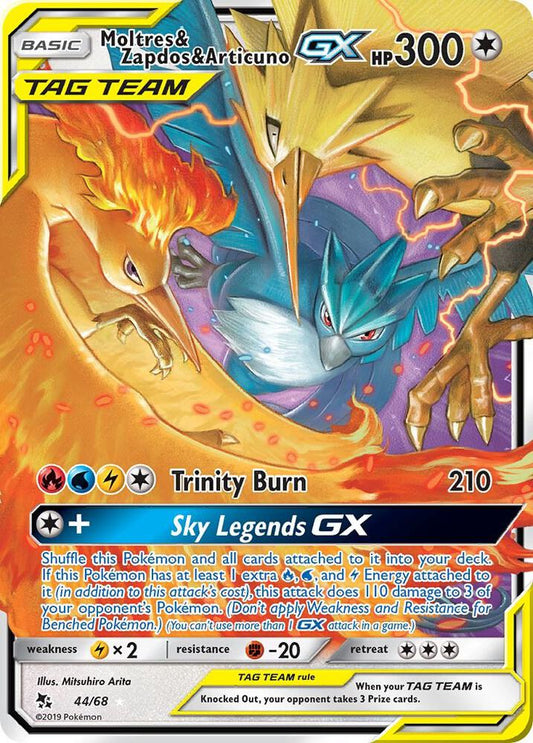 Moltres & Zapdos & Articuno GX | Hidden Fates #44/68