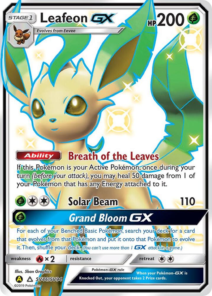 Leafeon GX | Hidden Fates: Shiny Vault #SV46/SV94