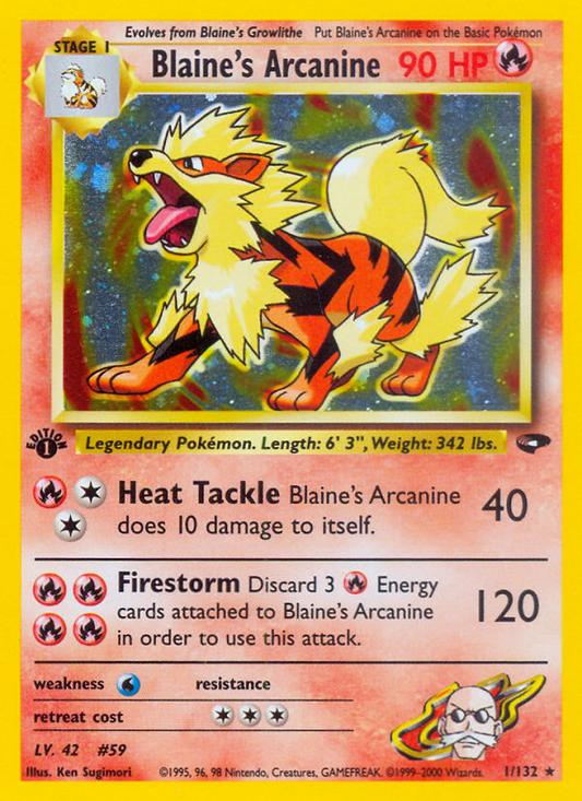 Blaine's Arcanine | Gym Challenge #1 [unlimitedHolofoil]