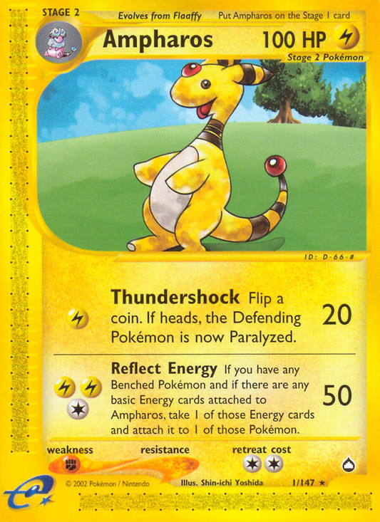 Ampharos | Aquapolis #1 [reverseHolofoil]