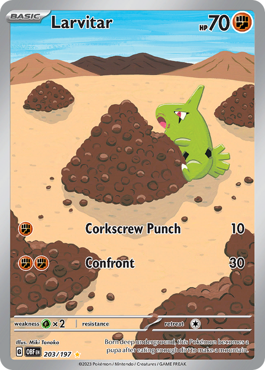Larvitar | Obsidian Flames #203 [holofoil]