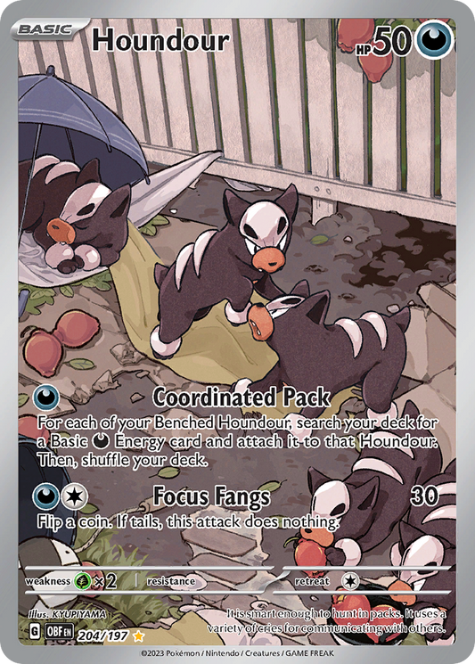 Houndour | Obsidian Flames #204 [holofoil]