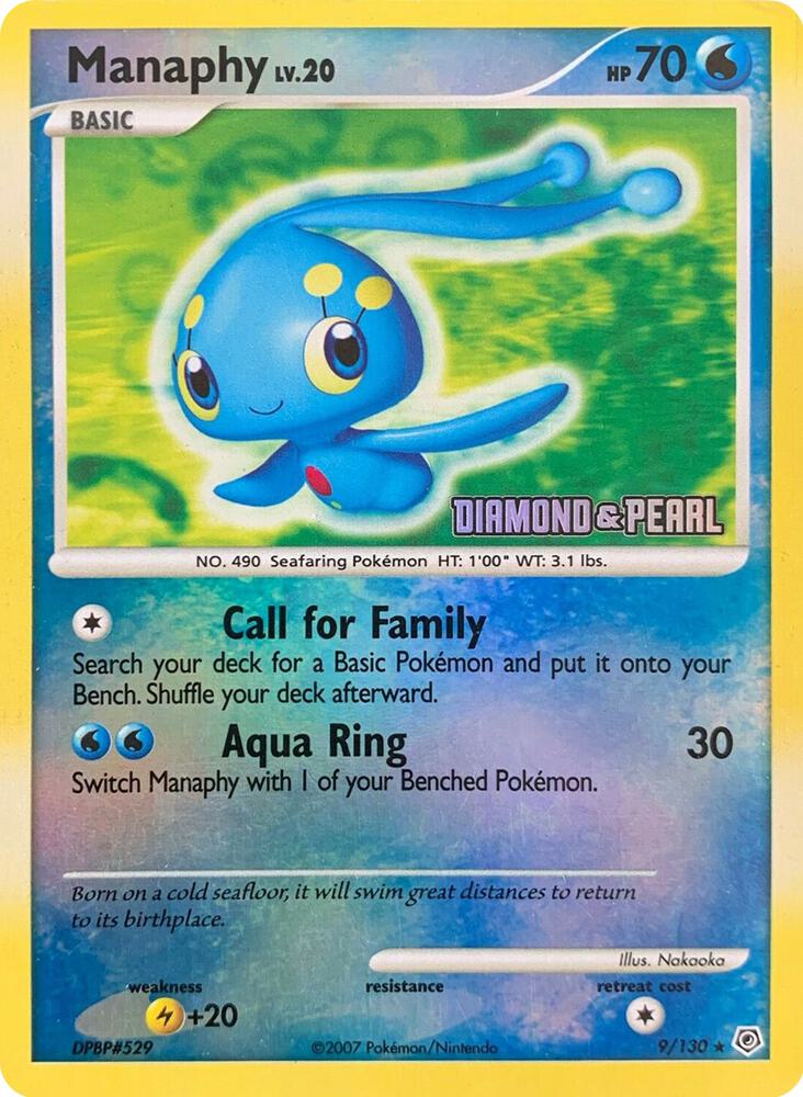 Manaphy - 9/130 [Diamond & Pearl] | Burger King Promos #009/130