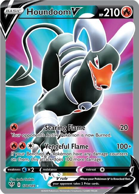 Houndoom V (Full Art) | SWSH03: Darkness Ablaze #178/189