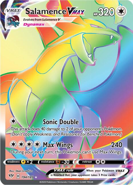 Salamence VMAX (Secret) | SWSH03: Darkness Ablaze #194/189