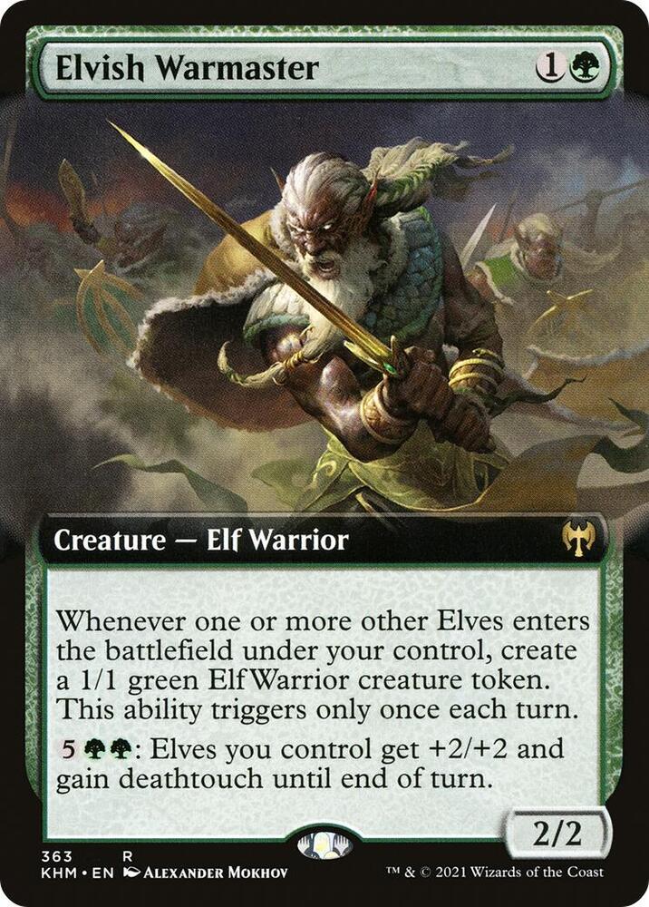 Elvish Warmaster (Extended Art) | Kaldheim #363
