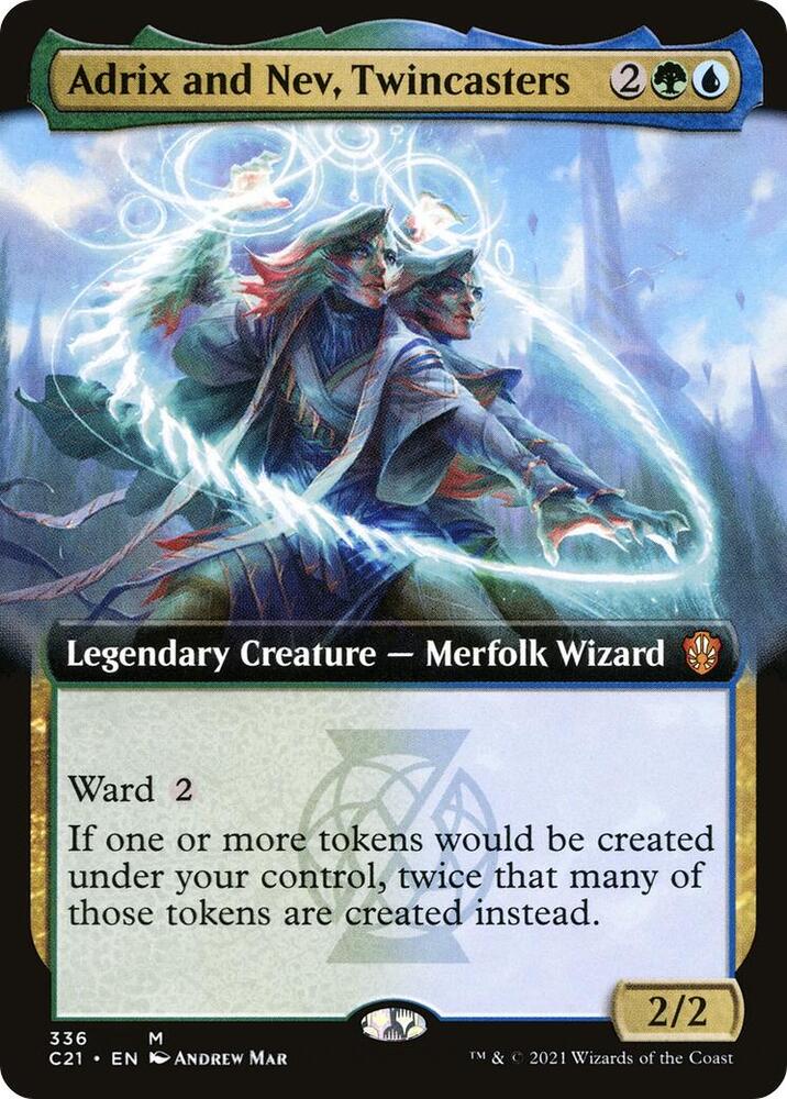 Adrix and Nev, Twincasters (Extended Art) | Commander 2021 #336