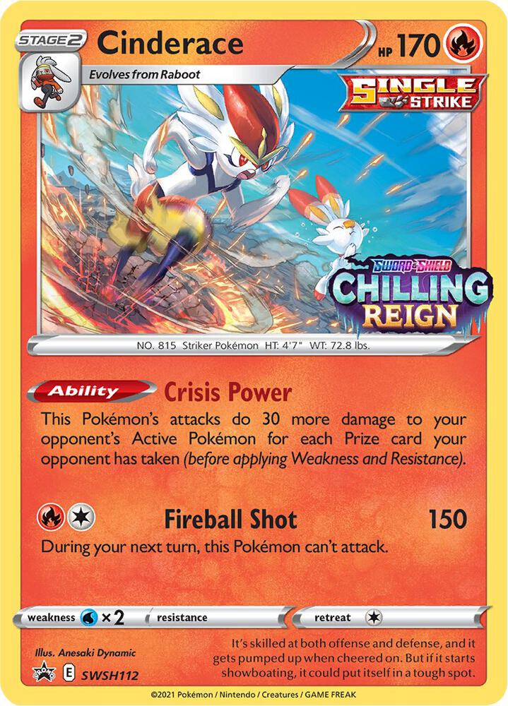 Cinderace - SWSH112 (Prerelease) | SWSH: Sword & Shield Promo Cards #SWSH112