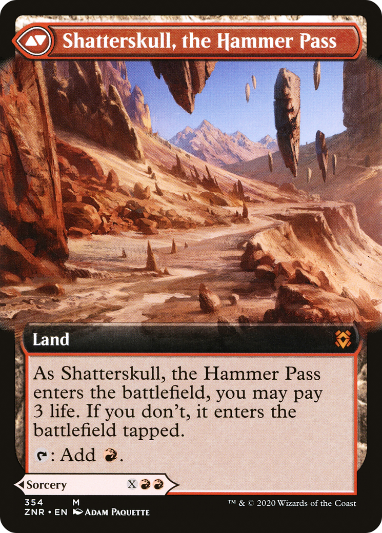 Shatterskull Smashing // Shatterskull, the Hammer Pass | Zendikar Rising #354