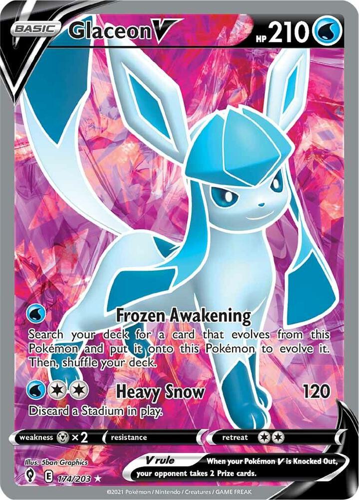 Glaceon V (Full Art) | SWSH07: Evolving Skies #174/203