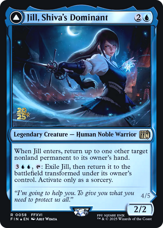 Jill, Shiva's Dominant // Shiva, Warden of Ice | Final Fantasy Promos #58s [foil]