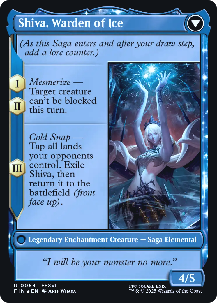 Jill, Shiva's Dominant // Shiva, Warden of Ice | Final Fantasy Promos #58s [foil]