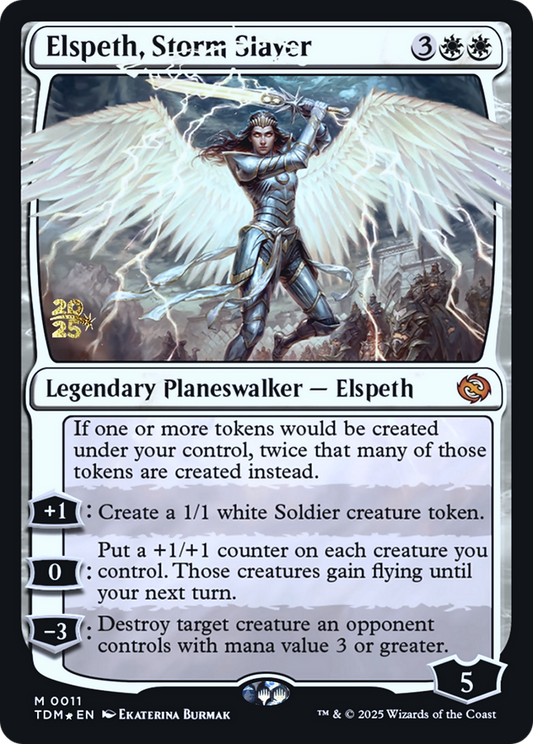 Elspeth, Storm Slayer | Tarkir: Dragonstorm Promos #11s [foil]