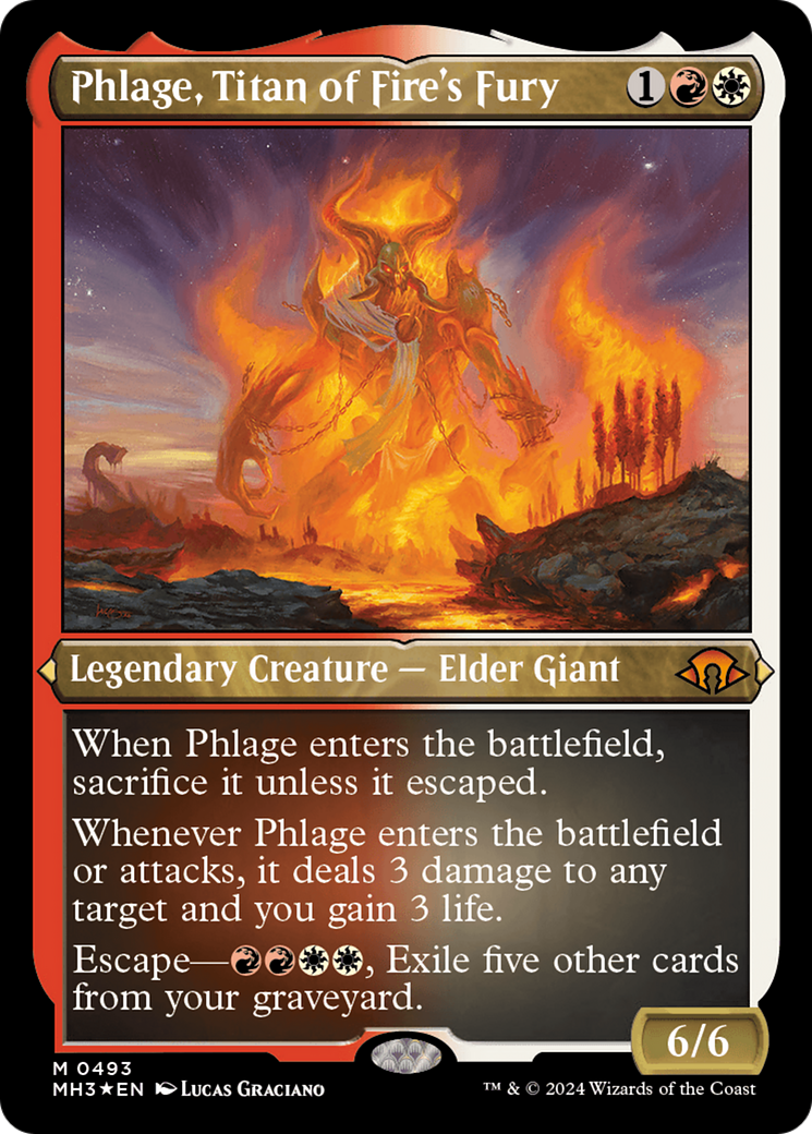 Phlage, Titan of Fire's Fury | Modern Horizons 3 #493 [etched]