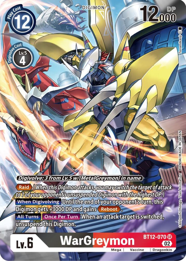 WarGreymon (Alternate Art) | Across Time #BT12-070 SR