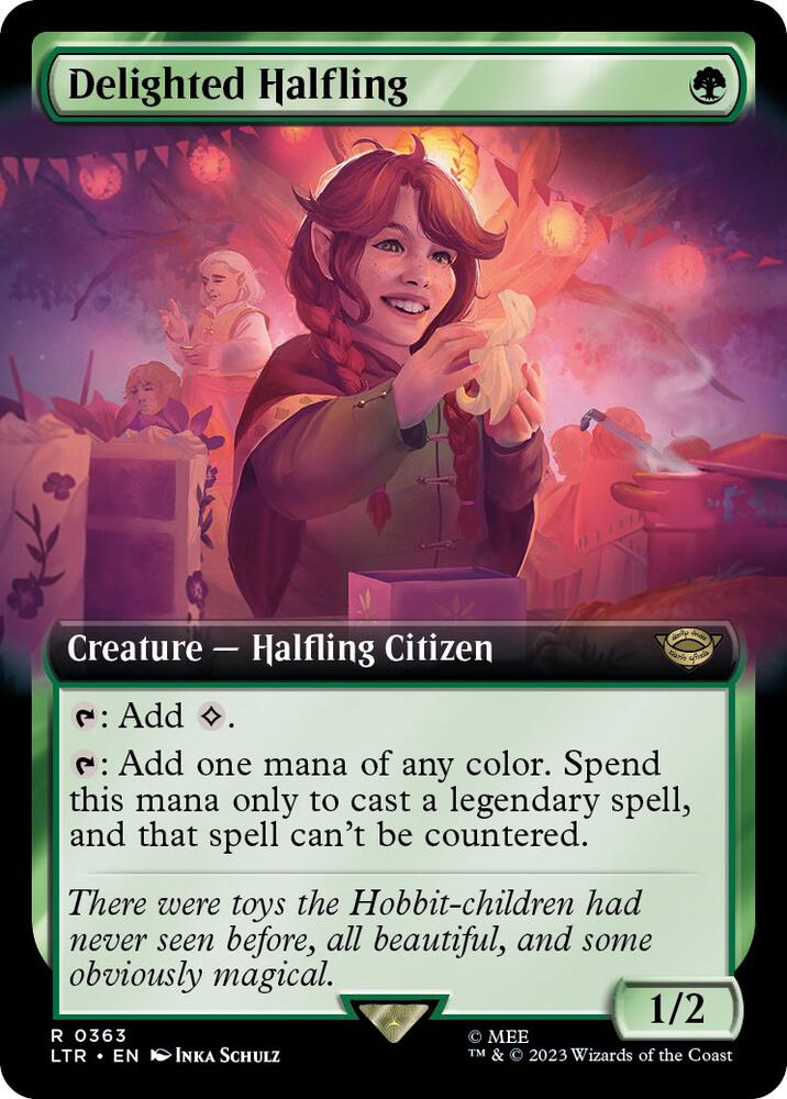 Delighted Halfling (Extended Art) | Universes Beyond: The Lord of the Rings: Tales of Middle-earth #363