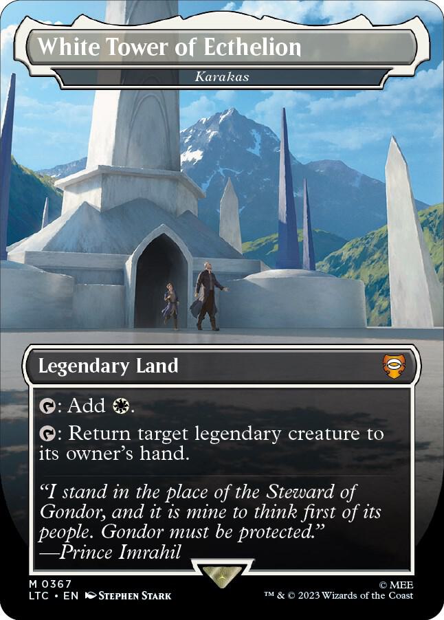 White Tower of Ecthelion - Karakas (Borderless) | Commander: The Lord of the Rings: Tales of Middle-earth #367