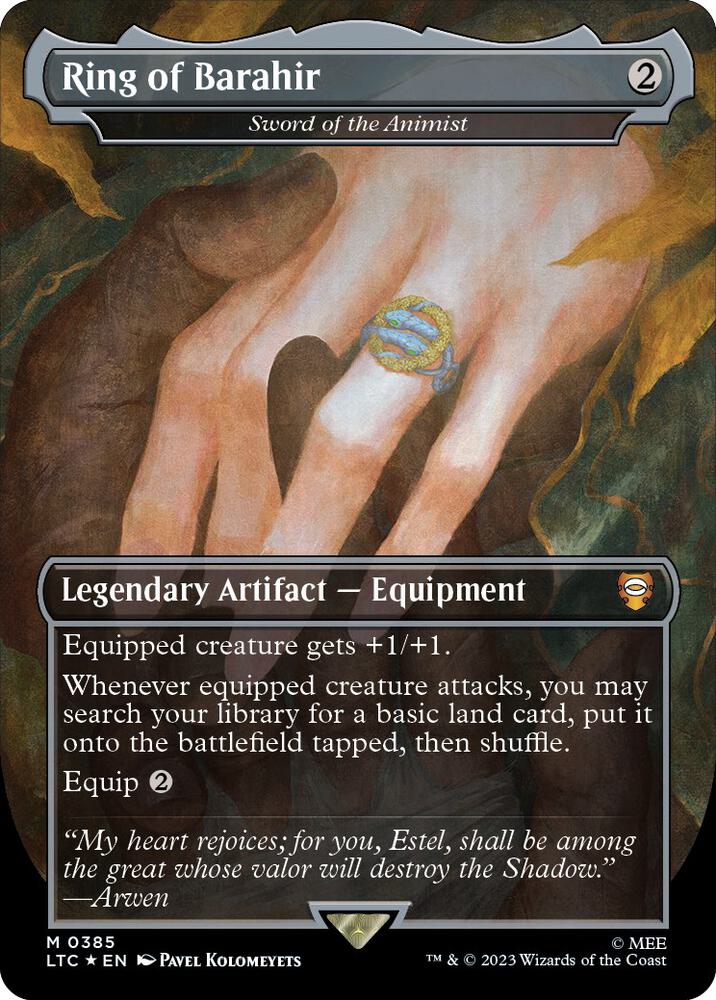 Ring of Barahir - Sword of the Animist (Borderless) (Surge Foil) | Commander: The Lord of the Rings: Tales of Middle-earth #385